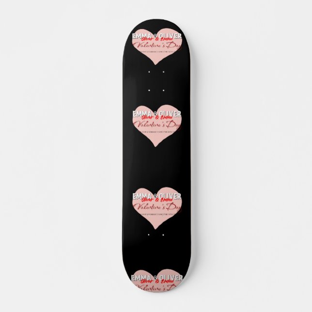 Skateboard Coeur rose Valentine (Devant)