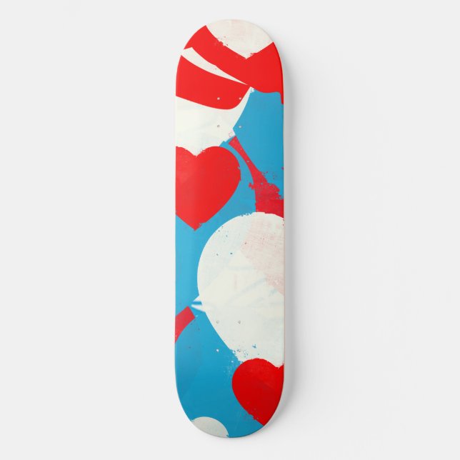 Skateboard Coeurs d'amour (Recto)