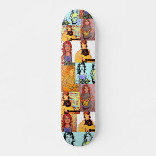 Skateboard collage de filles folksinger