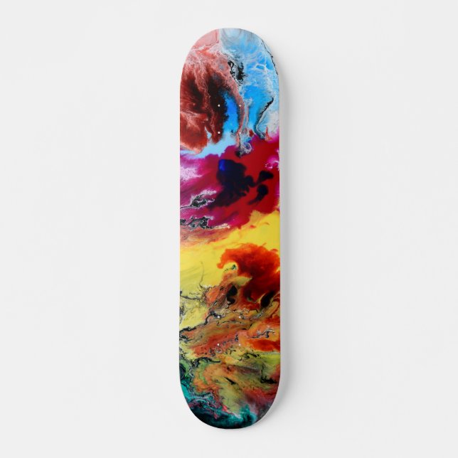 Skateboard Coloré artistique abstrait (Devant)