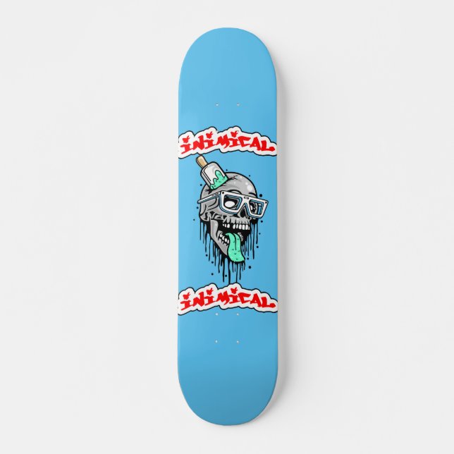 Skateboard Colored Skull (Devant)