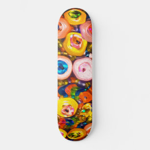 Skateboard Colorful Button Jewels