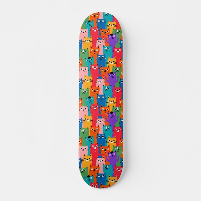 Skateboard Colorful cats (Devant)