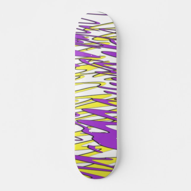 Skateboard Combo Jaune et Violet (Devant)