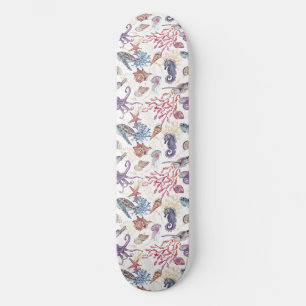 Skateboard Composition de aquarelle sous-marine Série Design