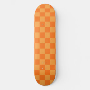 Skateboard Conception à carreaux orange clair et foncé