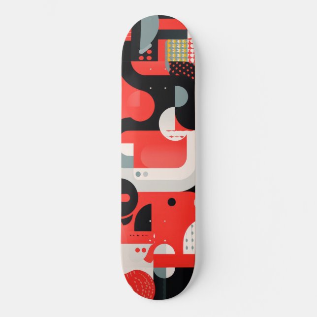 Skateboard Conception complexe avec formes et points (Recto)