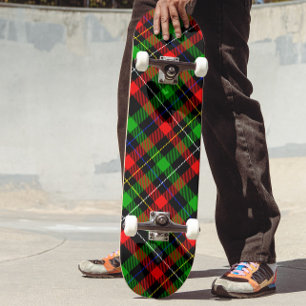 Skateboard Conception de carreaux en flanelle rouge vert blan
