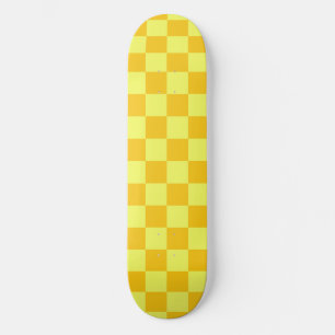 Skateboard Conception de chèques jaune clair et foncé