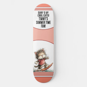 Skateboard Conception de divertissement estival de chat de su