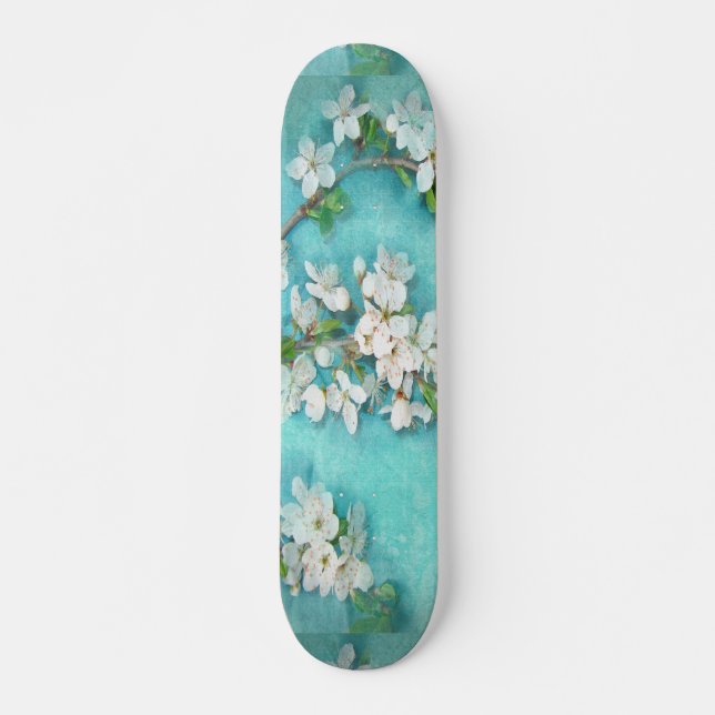 Skateboard Conception de fleurs traditionnelles - abstrait (Devant)