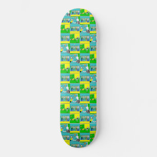 Skateboard Conception de football avec des joueurs et des fan