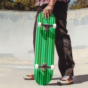 Skateboard Conception de motif à rayures vertes mignonnes et