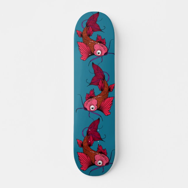 Skateboard Conception de tatouage japonais Koi Karper (Devant)