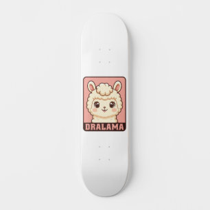 Skateboard Conception d'illustration de lama mignon