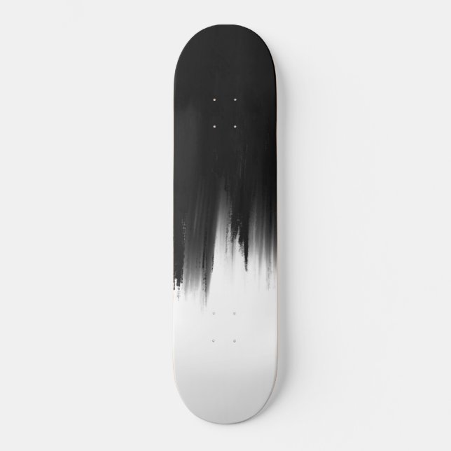 Skateboard Conception moderne de boîtes noires blanches brune (Recto)