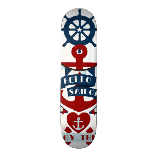 Skateboard Conception nautique de bateau à voile d'Ancre de