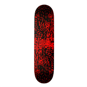 Skateboard Conception noire/rouge abstraite #2