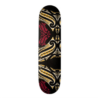 Skateboard Conception traditionnelle maorie de moko en jaune