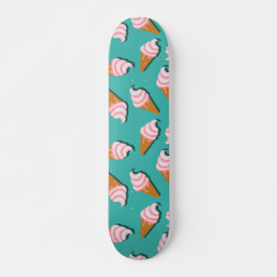 Skateboard Congés gaufres crème glacée et motif de yaourt con