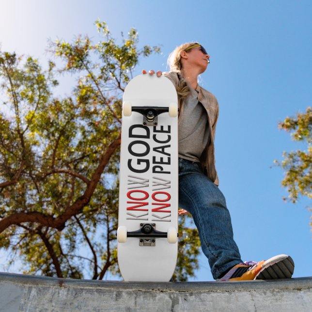Skateboard Connaître Dieu connaître la paix (Extérieur 1)