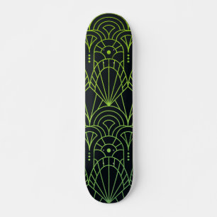 Skateboard Cool Art déco moderne Motif noir