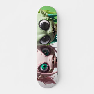 Skateboard Cool effrayant alien monster chat filles skateboar