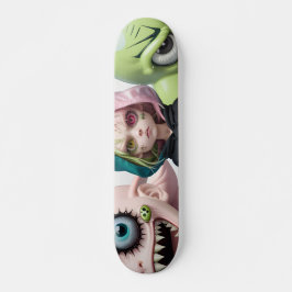 Skateboard Cool effrayant alien monster chat filles skateboar