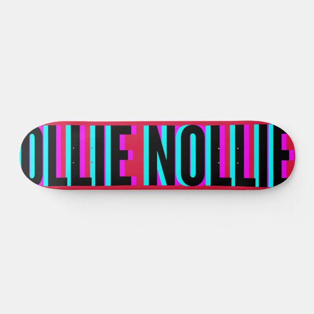 Skateboard Cool Glitch Crimson Ollie Nollie Planche De Patina (Horz)