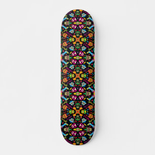 Skateboard Cool Mexican wrestlers ready to fight and have fun