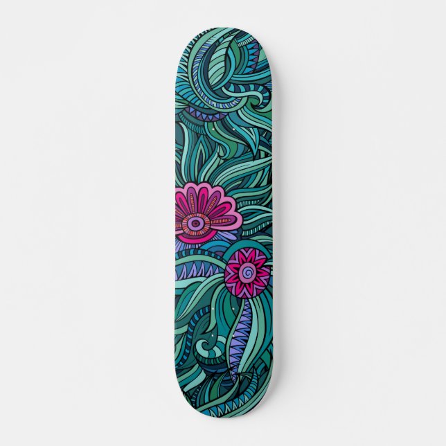 Skateboard Cool moderne tendance moderne Abstrait modèle flor (Devant)