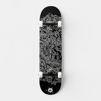 Skateboard Cool noir blanc Art numérique Abstrait