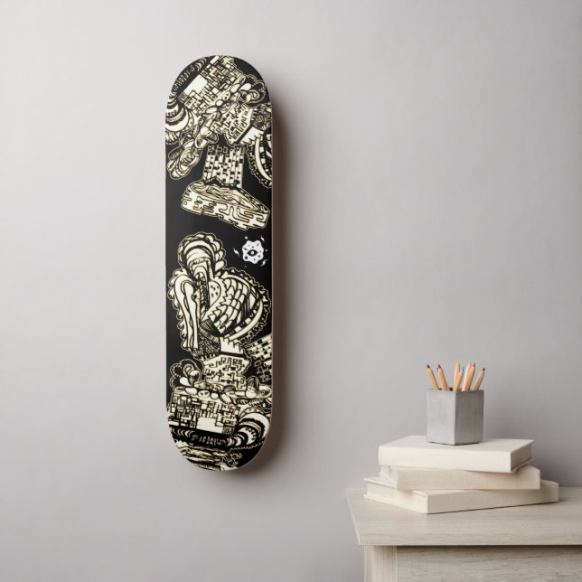 Skateboard Cool noir Sepia (Art mural)
