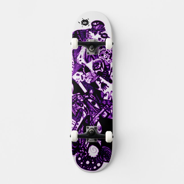 Skateboard Cool noir violet (Recto)