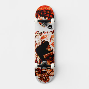 Skateboard Cool orange noir