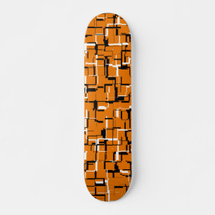 Skateboard COOL orange noir blanc
