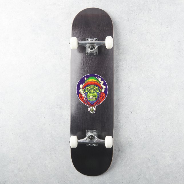 Skateboard Cool Spirit Gorilla Aufkleber (Skateboard)