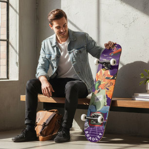 Skateboard Cool Surreal Funny Unique Personnalisé Nom