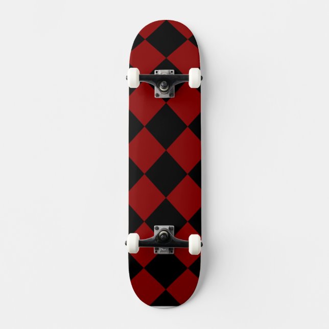 Skateboard Copie noire et rouge de contrôleur de diamant (Recto)