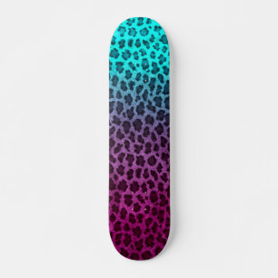 Skateboard Copie verte rose pourpre de guépard
