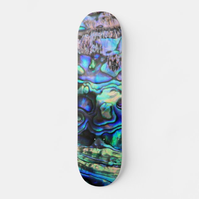 Skateboard Coquille d'abalone magnifique détail paua (Recto)
