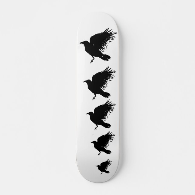 Skateboard Corneille - noir (Devant)
