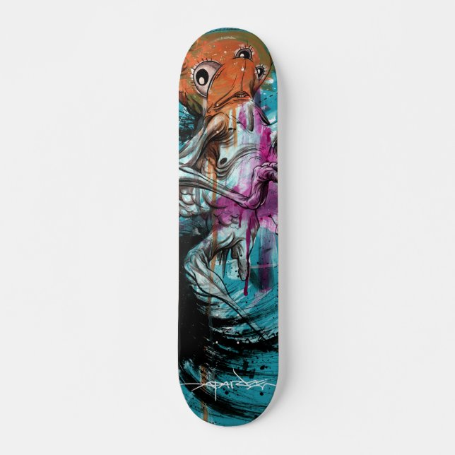 Skateboard Corps d'Alex Pardee "Stoomach " (Devant)