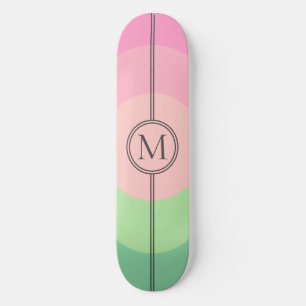 Skateboard Coton rose bonbon Monnaie Monogramme Girl