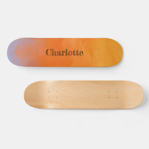 Skateboard Coucher de soleil orange
