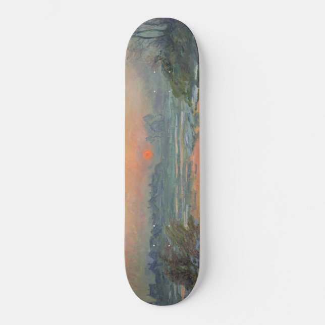 Skateboard Coucher de soleil sur la Seine en hiver (Claude Mo (Recto)