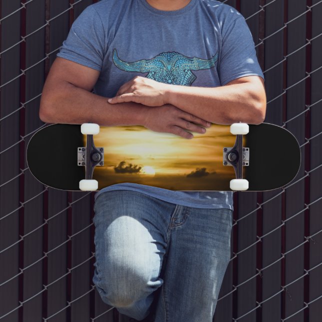 Skateboard Coucher De Soleil Sur L'Océan Pacifique (Extérieur 3)