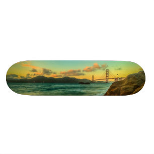 Skateboard Coucher du soleil à la plage de Baker