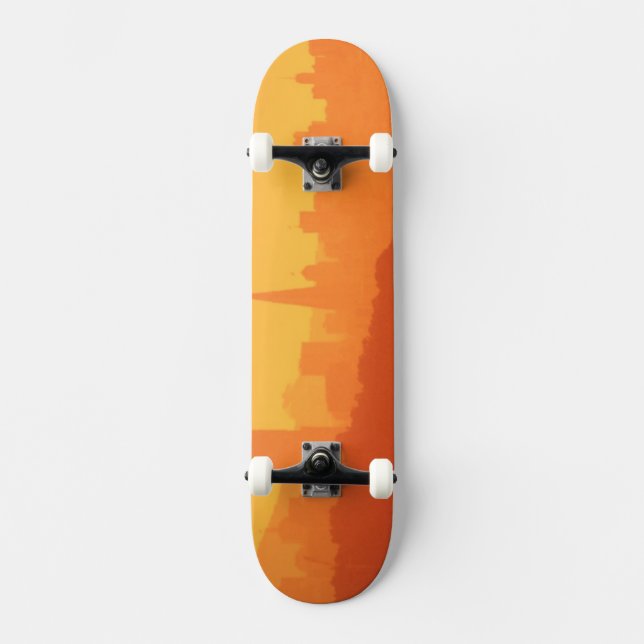 Skateboard Coucher du soleil lumineux de San Francisco (Recto)