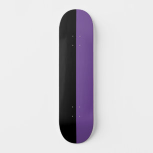 Skateboard Couleur à deux tons divisés mi-noir et mi-pourpre